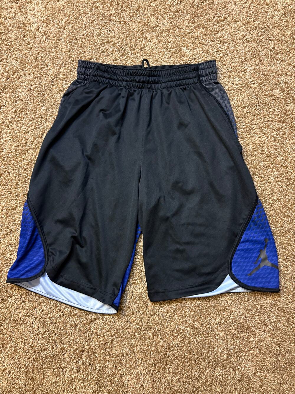 Jordan Dri Fit Basketball Shorts Mens Size Medium Black Blue